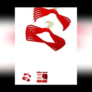 50qty Huggable Hangers name brand hangers. Pants and shirt hangers in red velve.